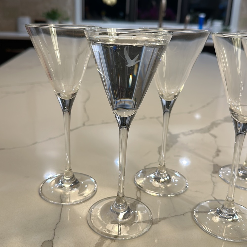 Vintage Grey Goose Mini Martini Glasses